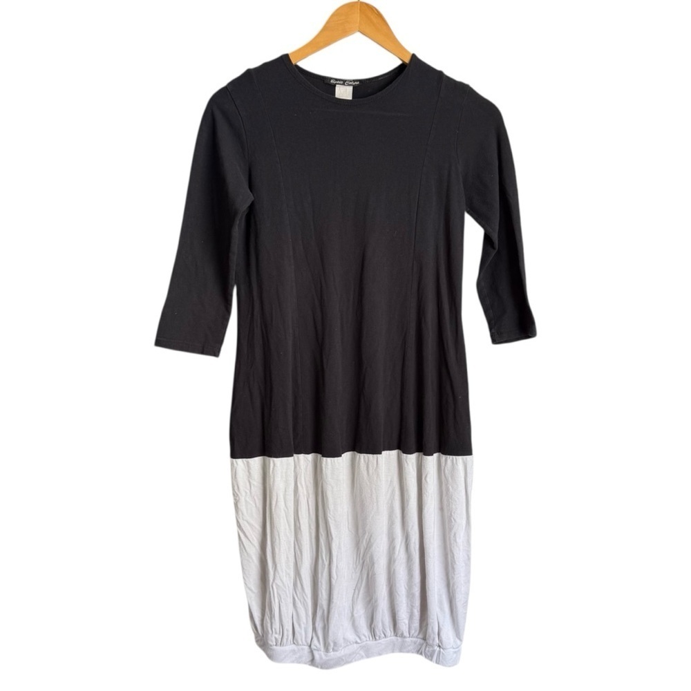 4/$25 Basic Colors Black White Color Block Bubble Hem Dress Knee Length Girls 16